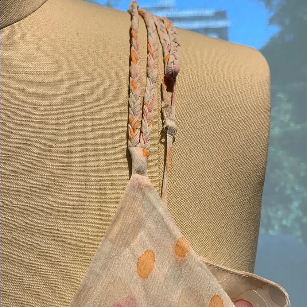 Nougat London 100% Silk Watercolour Dots Patterned Dress - Picture 14 of 16